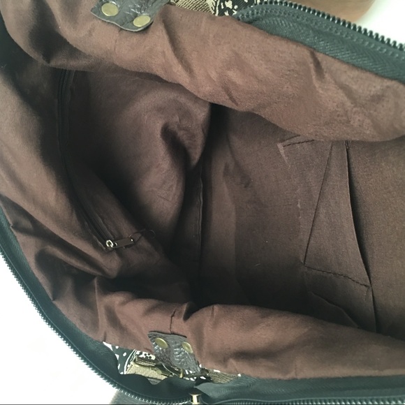 Focus Baby Vegan Leather & Canvas Hobo bag NWOT - Picture 12 of 16